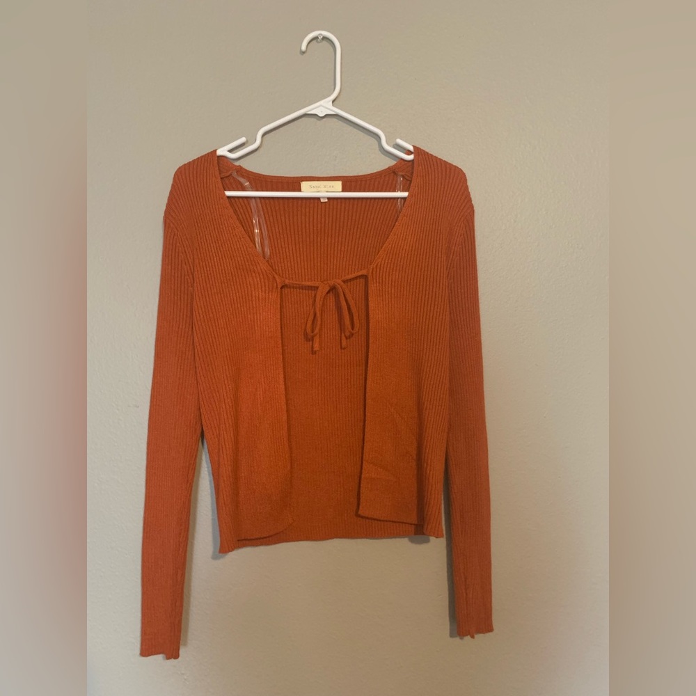 Burnt orange layering top